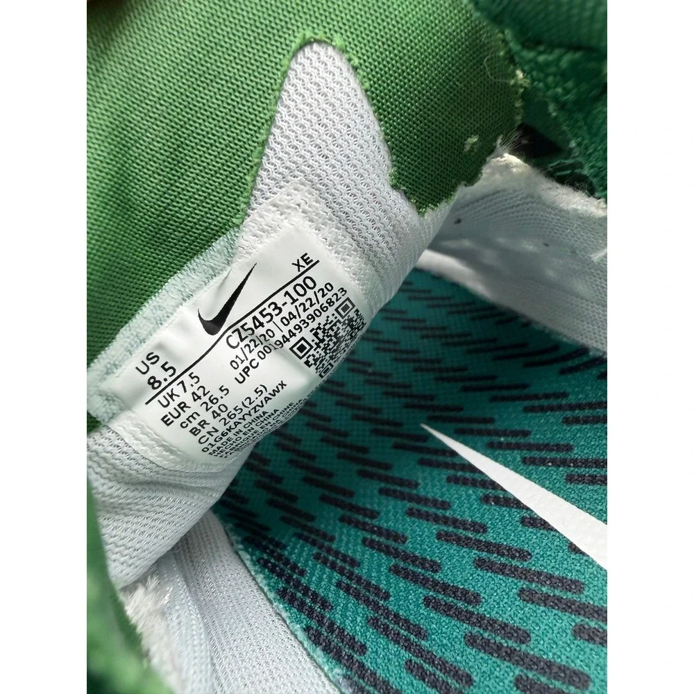 Nike Air Zoom Pegasus 37 New York Jets White Green Running Shoes CZ5453-100 8.5